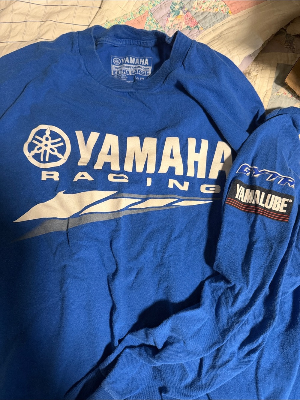 Yamaha Blue Long-Sleeve Racing Graphic Shirt